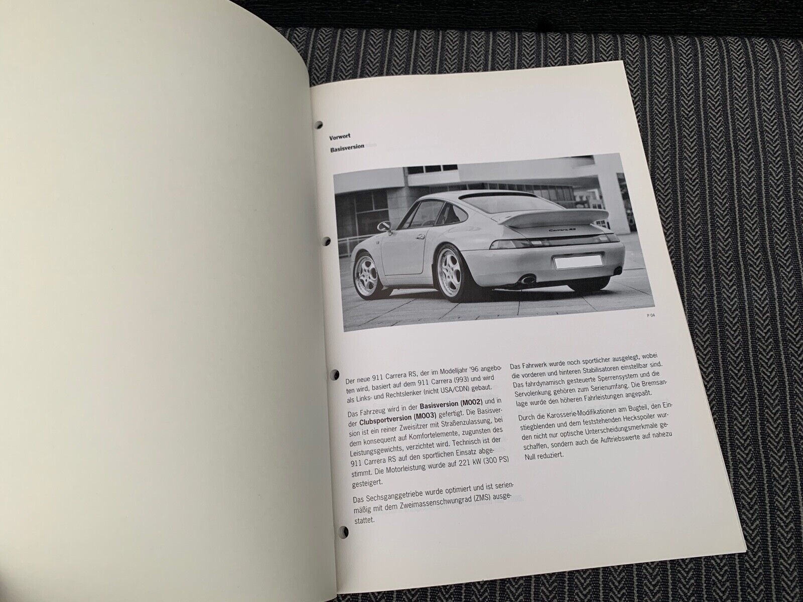 Porsche 911 993 RS 1996 workshop technical manual information very rare