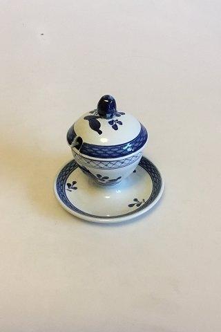 Royal Copenhagen Blue Tranquebar Mustard Jar No 1010