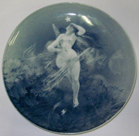 Bing  Grondahl Unique Carl Locher Plate with motif of the Birth of Venus