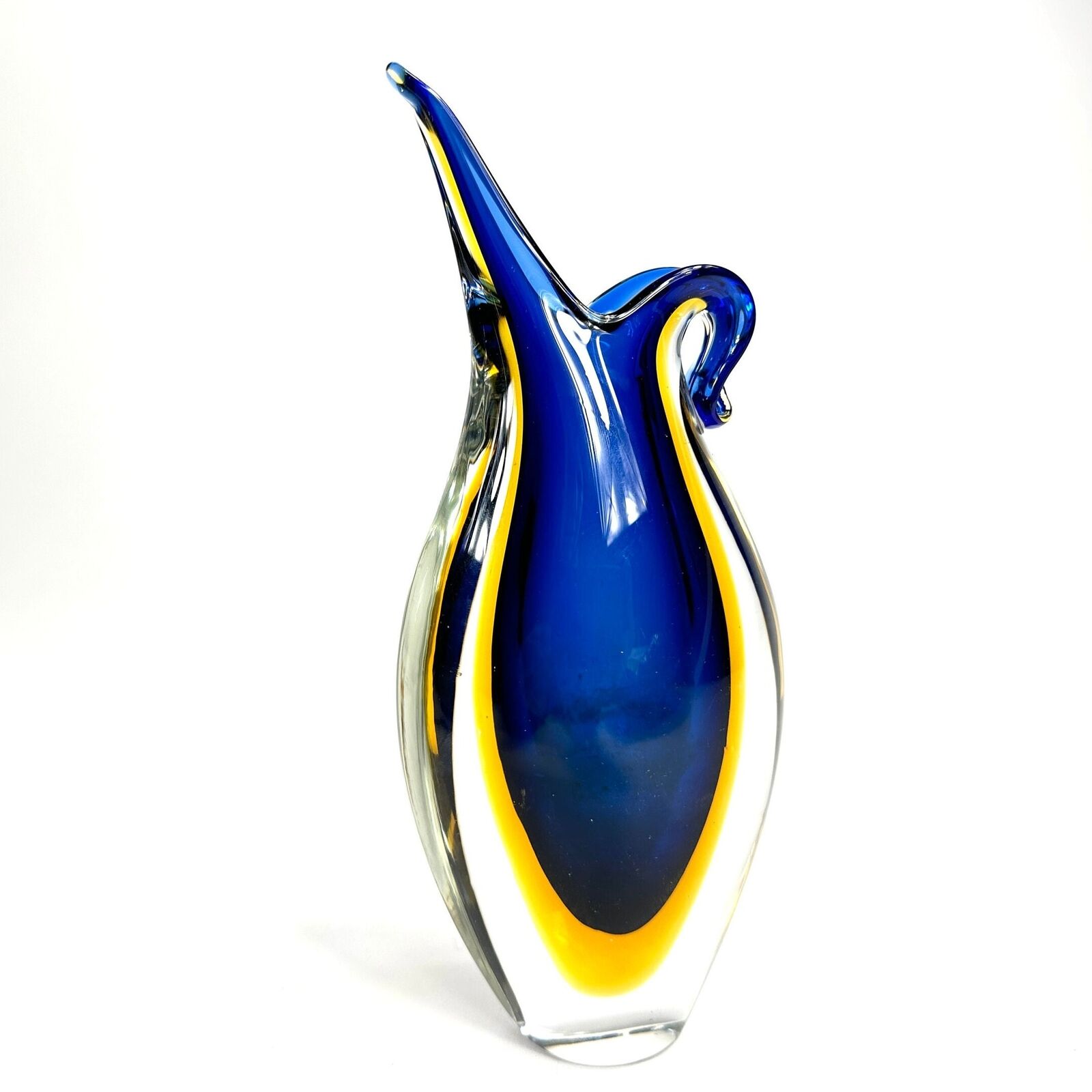 Murano glass vase by Flavio Poli for Seguso 1960s  Vintage Freeform Italian