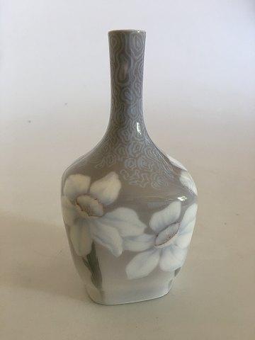 Royal Copenhagen Art Nouveau Vessel Vase No 200/135 with Daffodil decoration