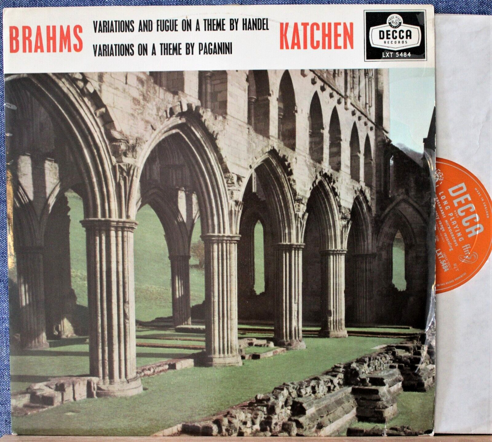 Katchen Brahms (Händel variations; Paganini variations) Decca LXT 5484 NM