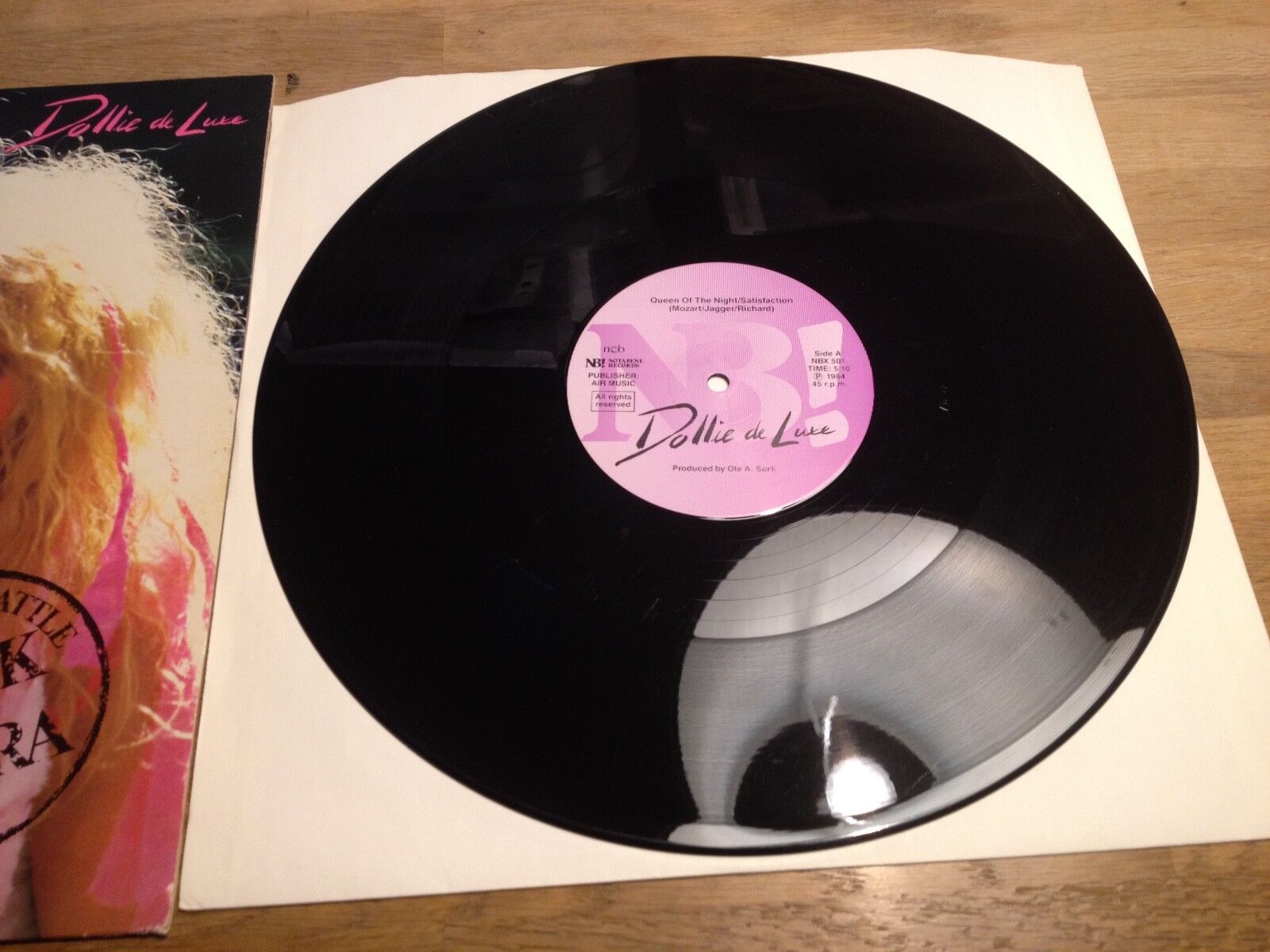 DOLLIE DE LUXE "QUEEN OF THE NIGHT / SATISFACTION" LIMITED EDITION NCB 1984 MAXI