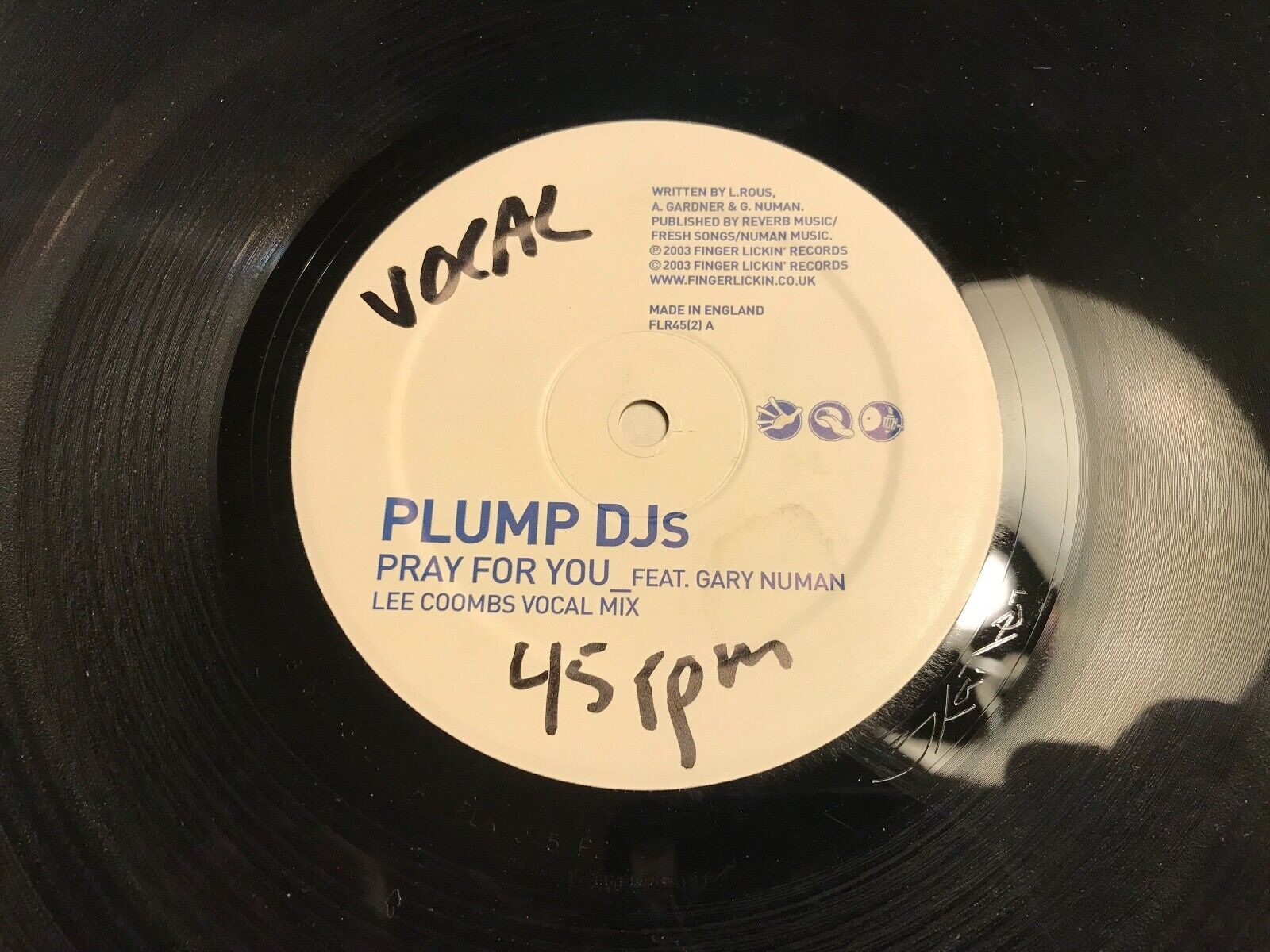 PLUMP DJS PRAY FOR YOU FEATURING GARY NUMAN 2003 LEE COOMBS REMIXES UK RARE OOP*