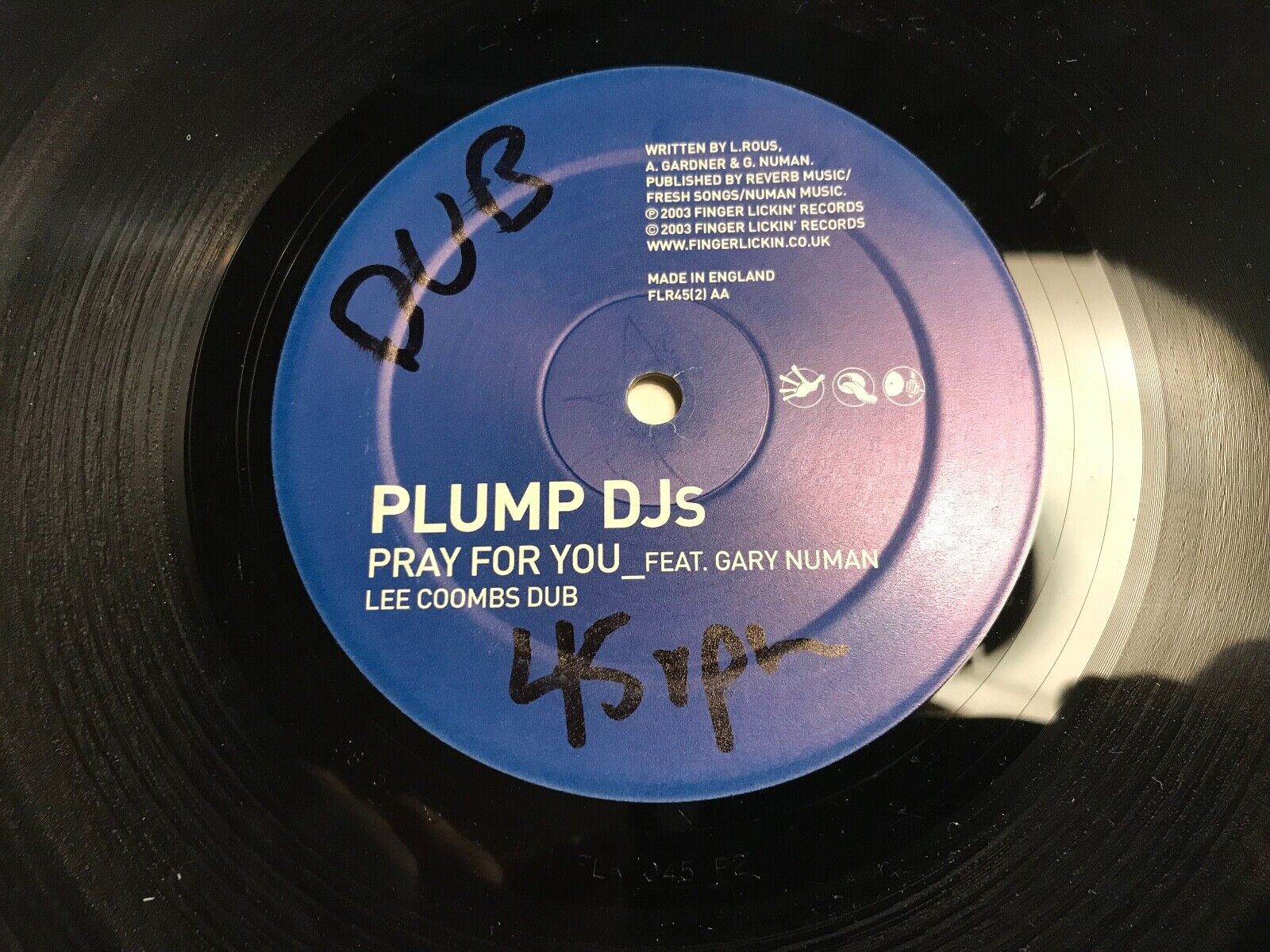 PLUMP DJS PRAY FOR YOU FEATURING GARY NUMAN 2003 LEE COOMBS REMIXES UK RARE OOP*