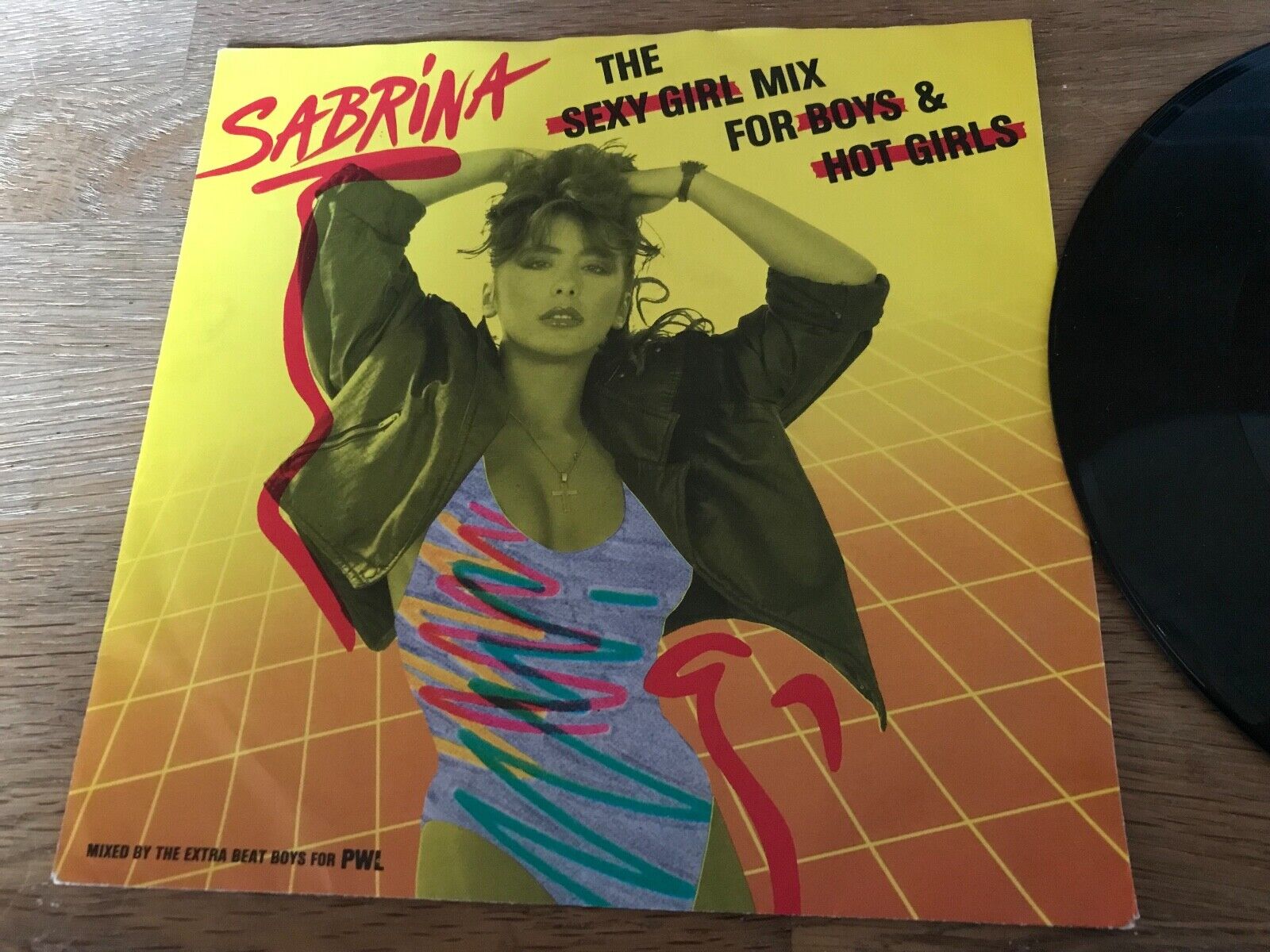 SABRINA SALERNO "THE SEXY GIRL MIX FOR BOYS  HOT GIRLS" 7" SINGLE MEGA RECORDS*