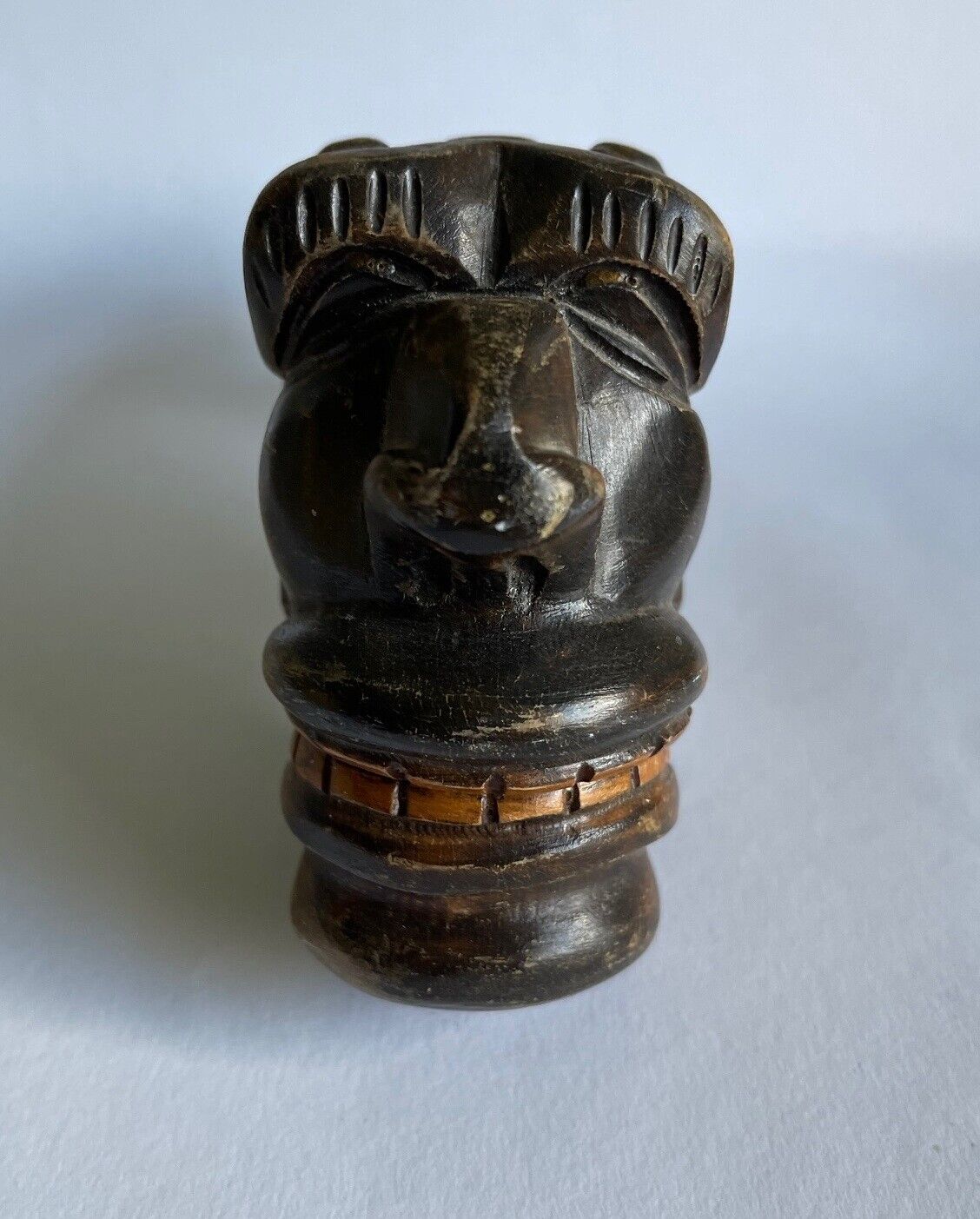 Antique Vintage figurative head nutcracker made in wood