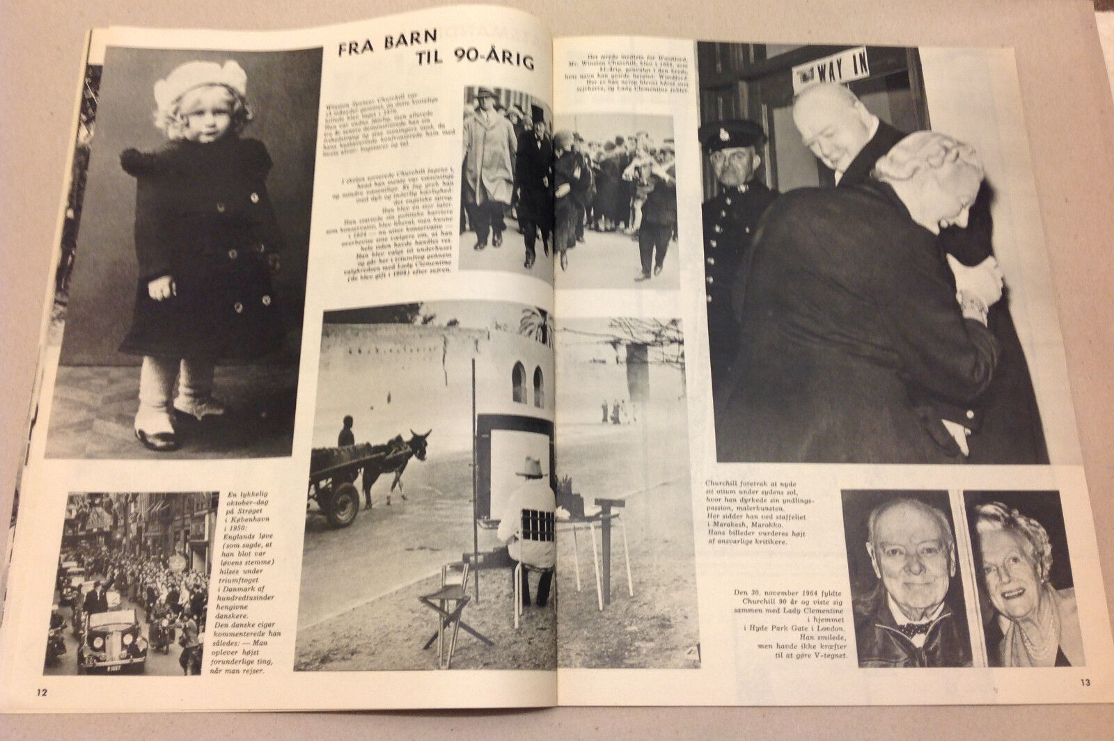 WINSTON CHURCHILL DEATH MEMORIAL ISSUE COVER VINTAGE Magazine Billed-Bladet 1963