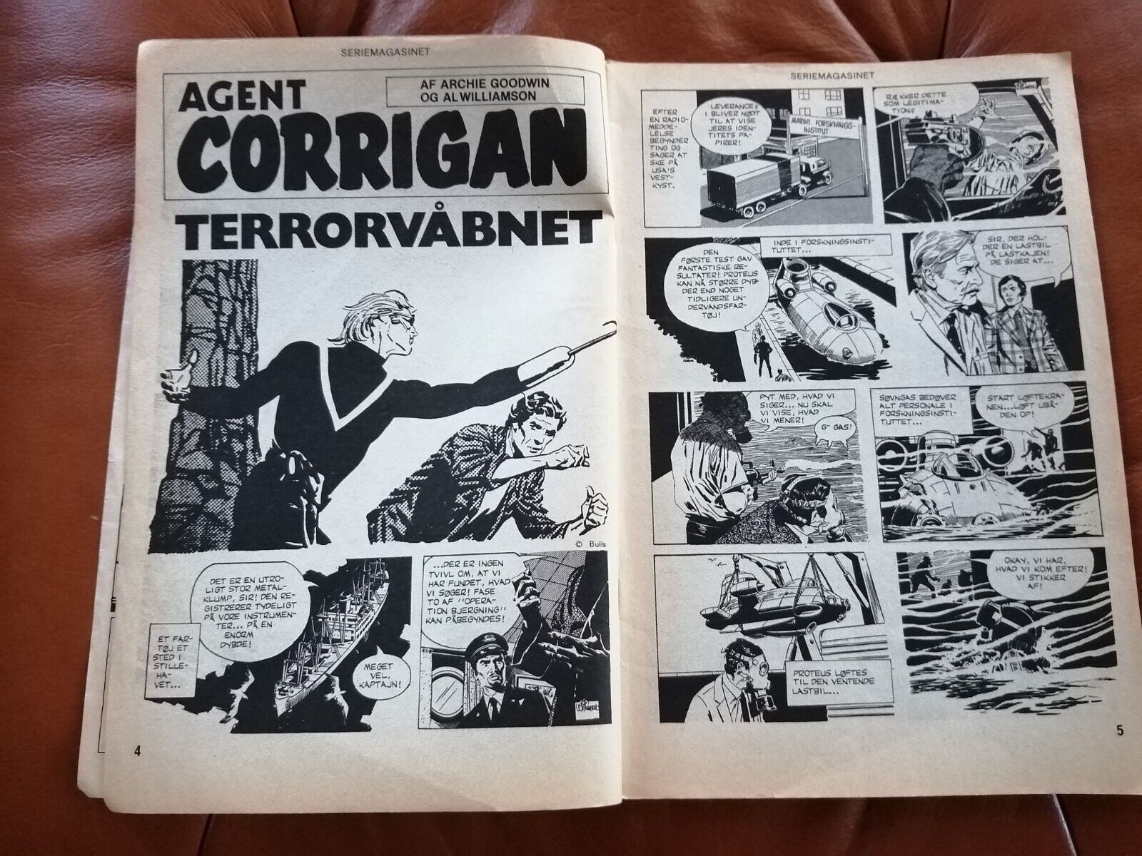 Danish comic magazineAgent Corrigan  Serie Magasinet no 208 from 1976