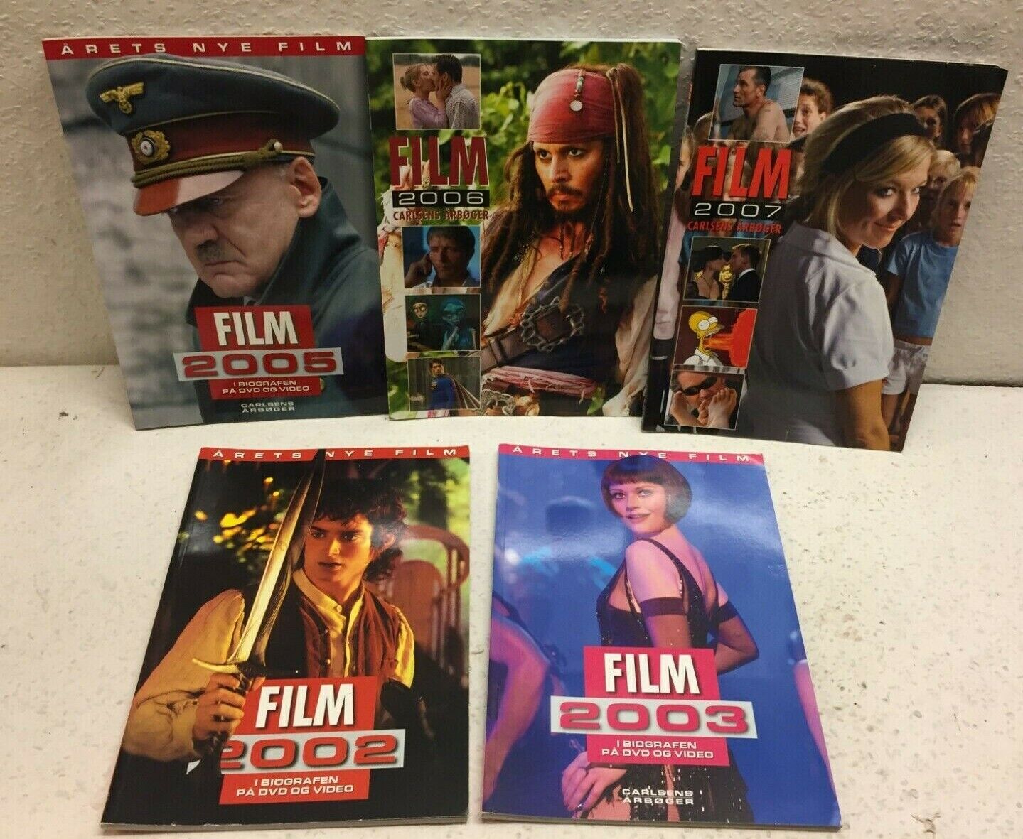 Danish Booklet Film 2002 - 2007 Lot 5 pcs Very Good Condition