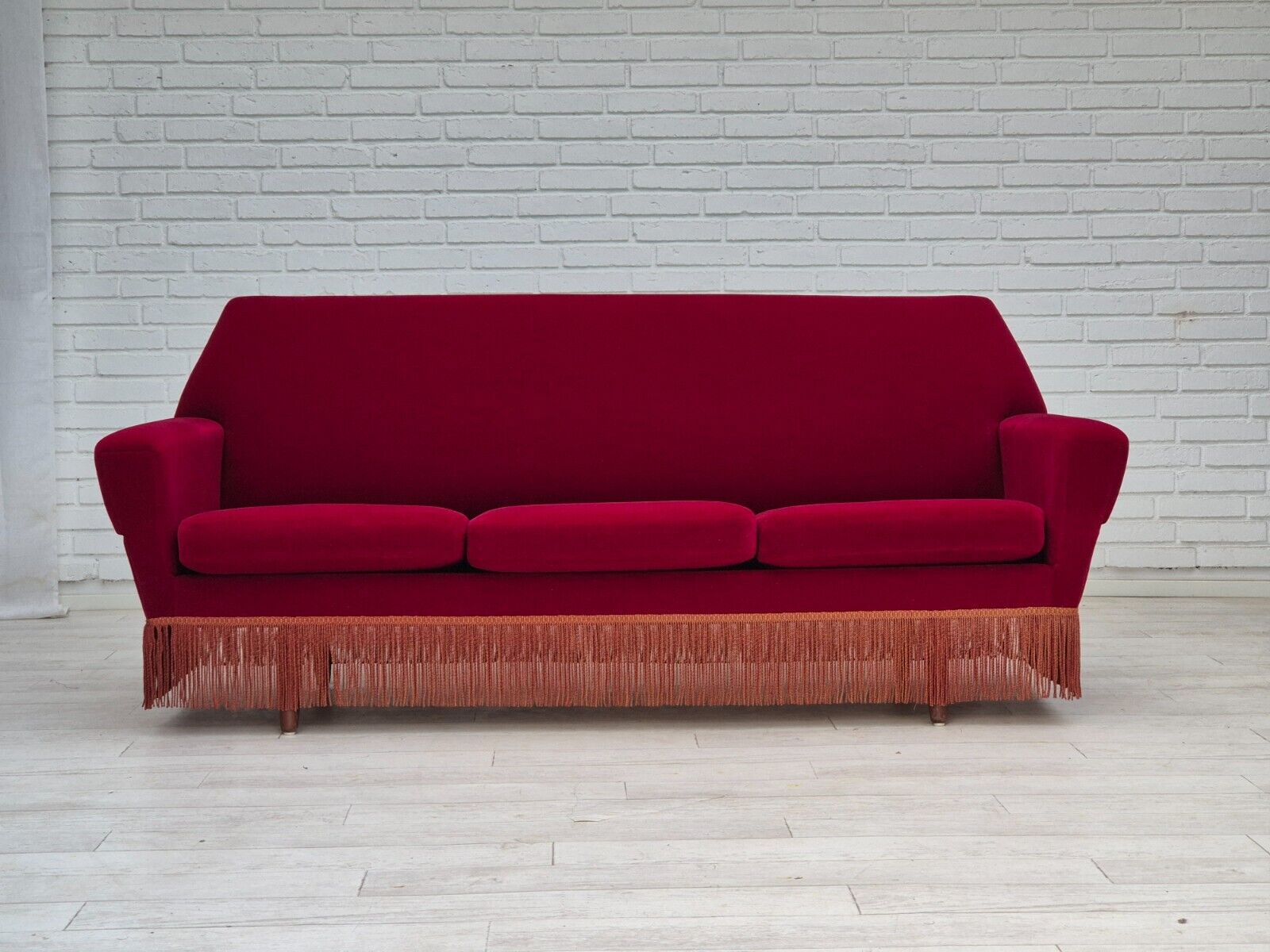 1970s Danish 3 seater sofa by Ryesberg Møbler original condition velour