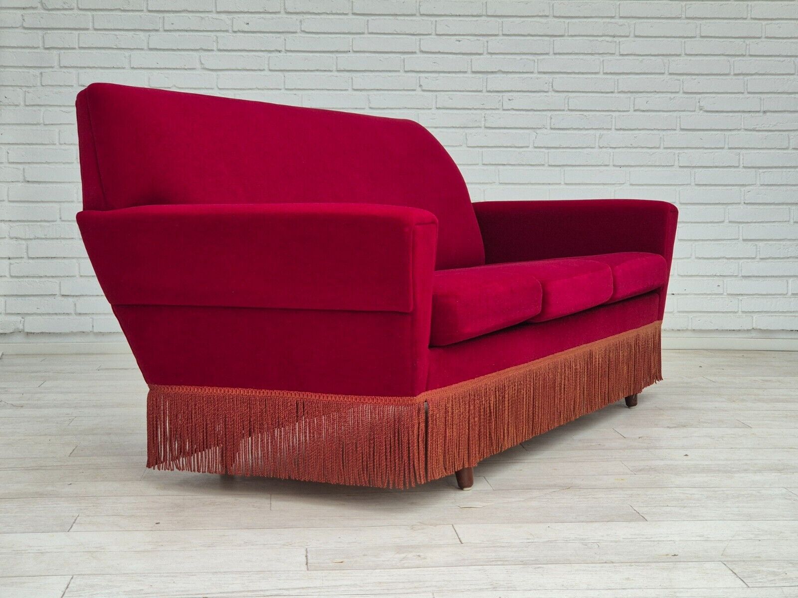 1970s Danish 3 seater sofa by Ryesberg Møbler original condition velour