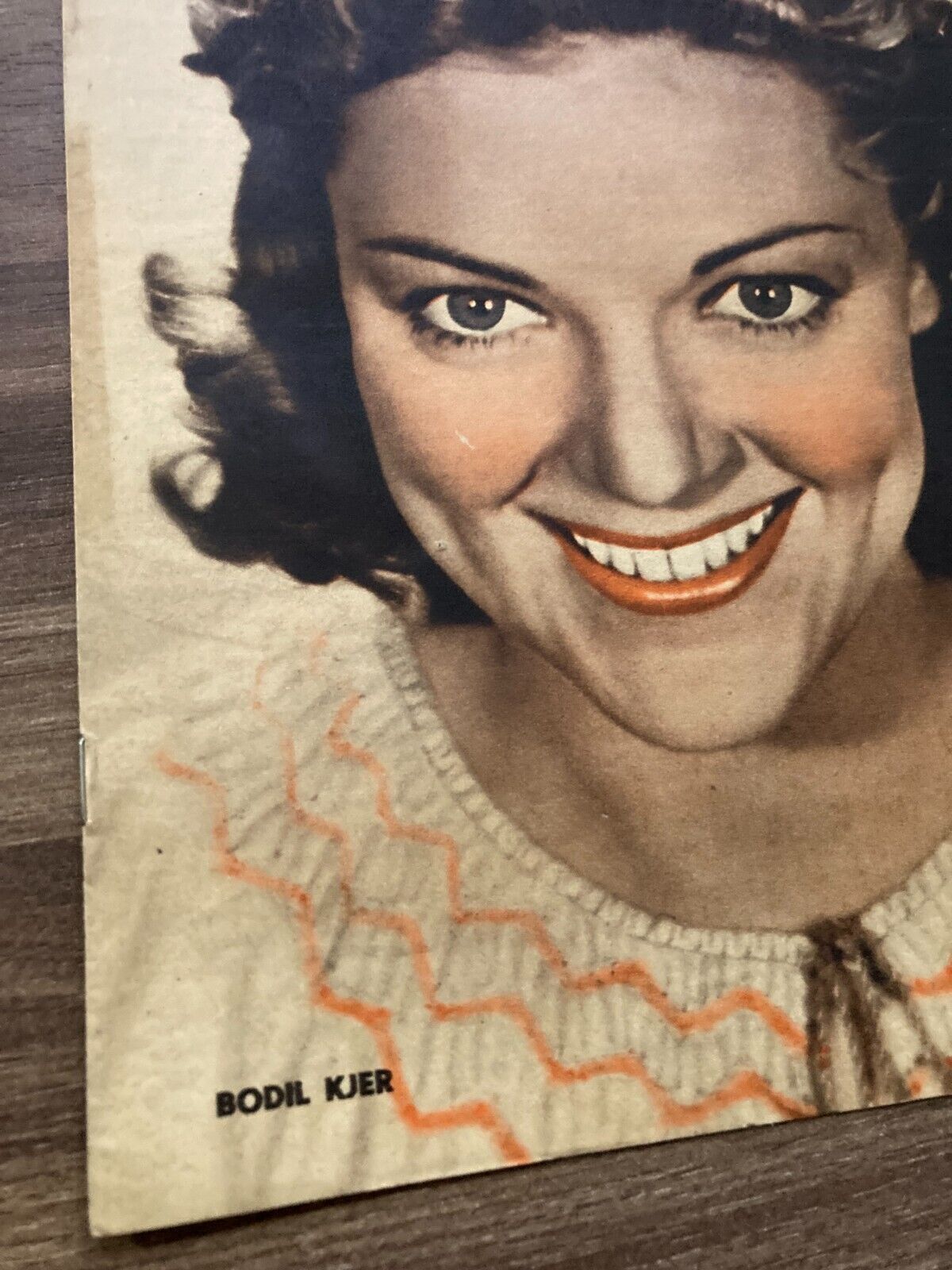 Bodil Kjer Front Cover 1940s Complete Antique Danish Magazine "Uge-Magasinet"