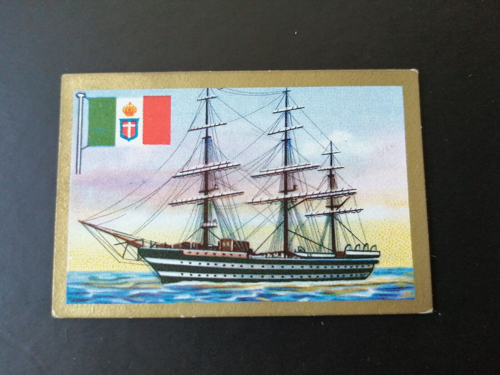 German SABA tobacco ship trading card 1931-33No 229 "Cristoforo Solombo" Italy