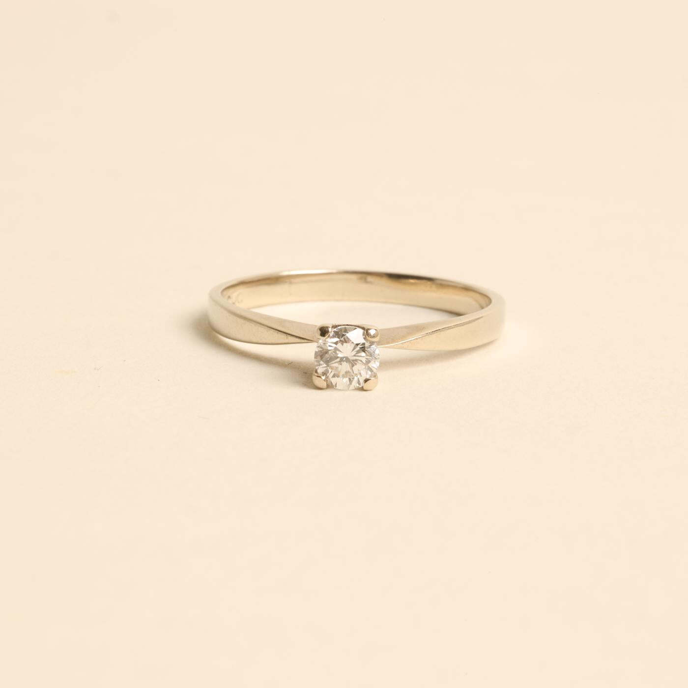 Ring with diamond (025 ct) in 14K Gold size 7¾ | Solid Gold | Fine