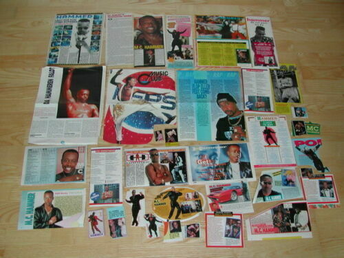 MC HAMMER MC HUGE collection of clippings posters Very hard to find R112