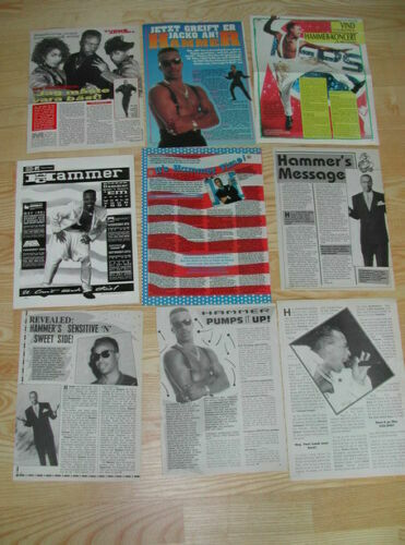 MC HAMMER MC HUGE collection of clippings posters Very hard to find R112