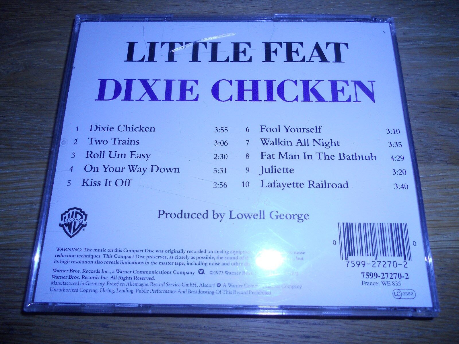 LITTLE FEAT "DIXIE CHICKEN" 1973 CD 10 TRACKS WARNER BROS RECORDS GERMANY RARE*