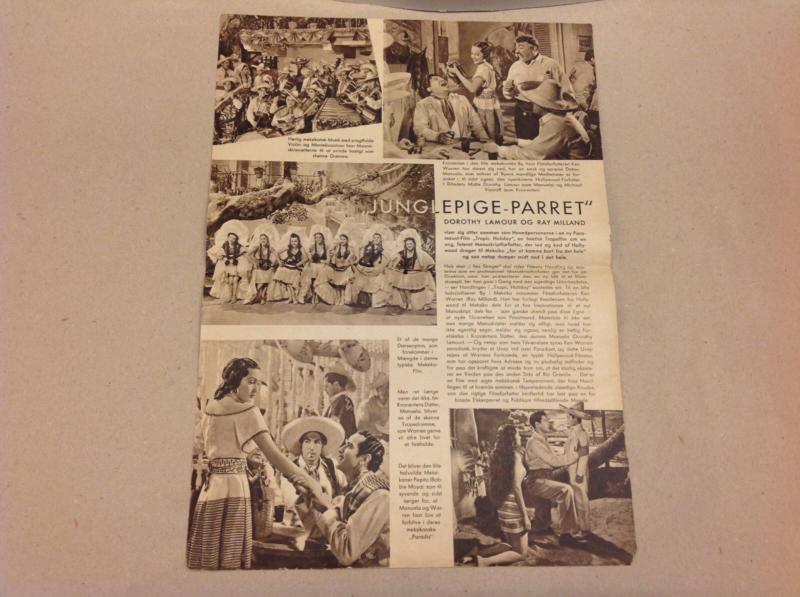 Carola Höhn Archer Portrait Front Cover Vintage Old 1930s Danish Magazine Pages