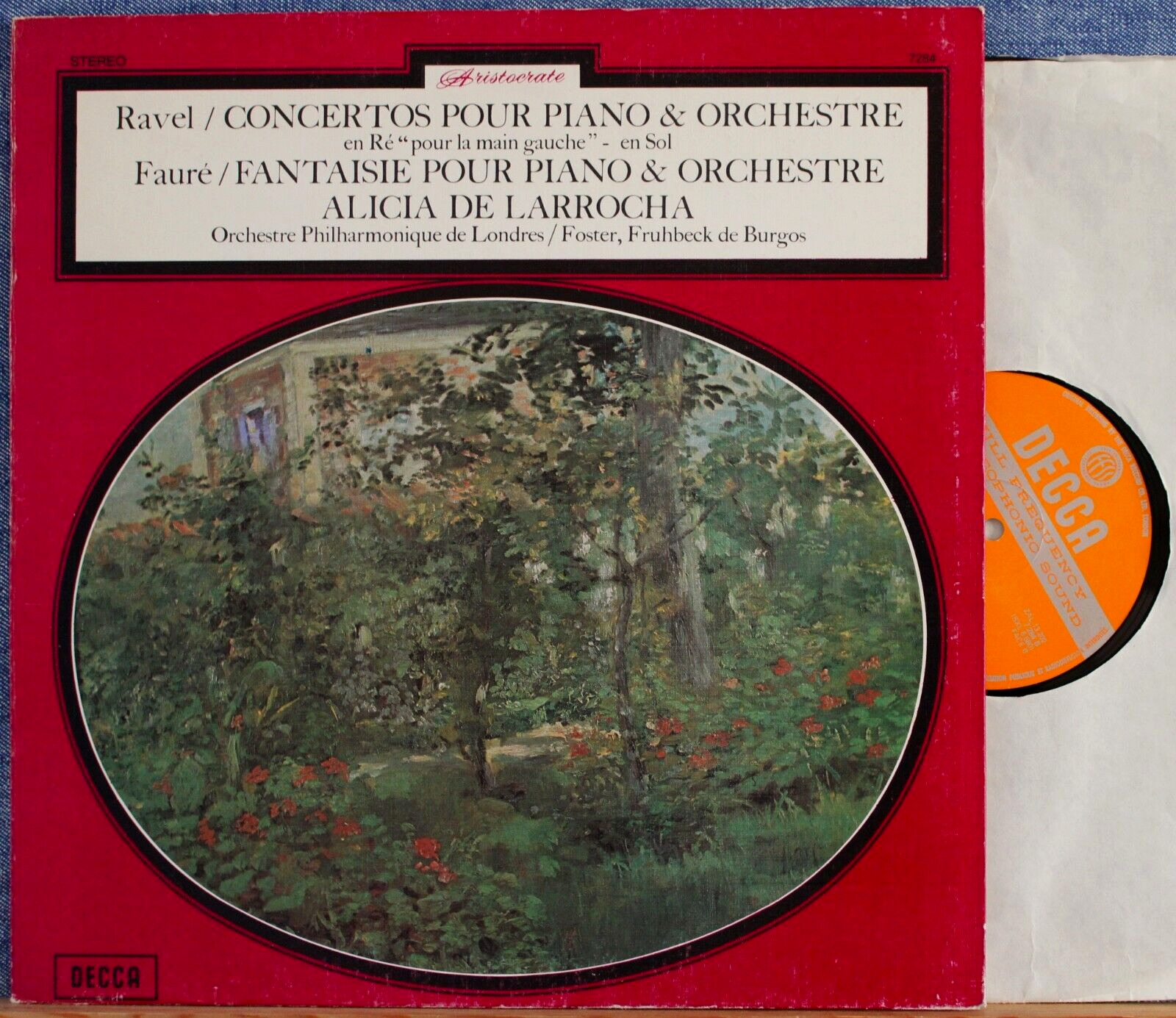 Larroche Ravel (Piano concertos)+ Fauré (Fantasia) Decca SXL 6680 wb NM