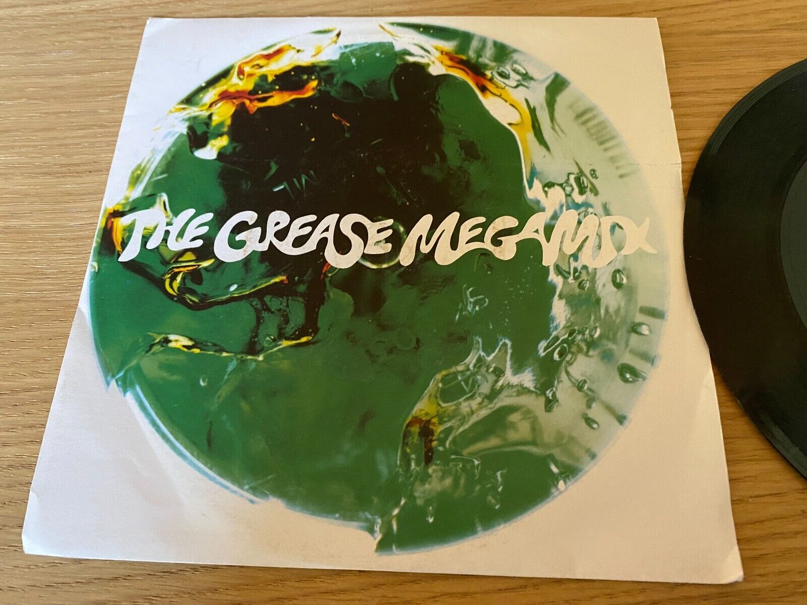 THE GREASE MEGAMIX 1990 PWL  POLYDOR RECORDS ENGLAND 45 RPM BIEM / STEMRA RARE*