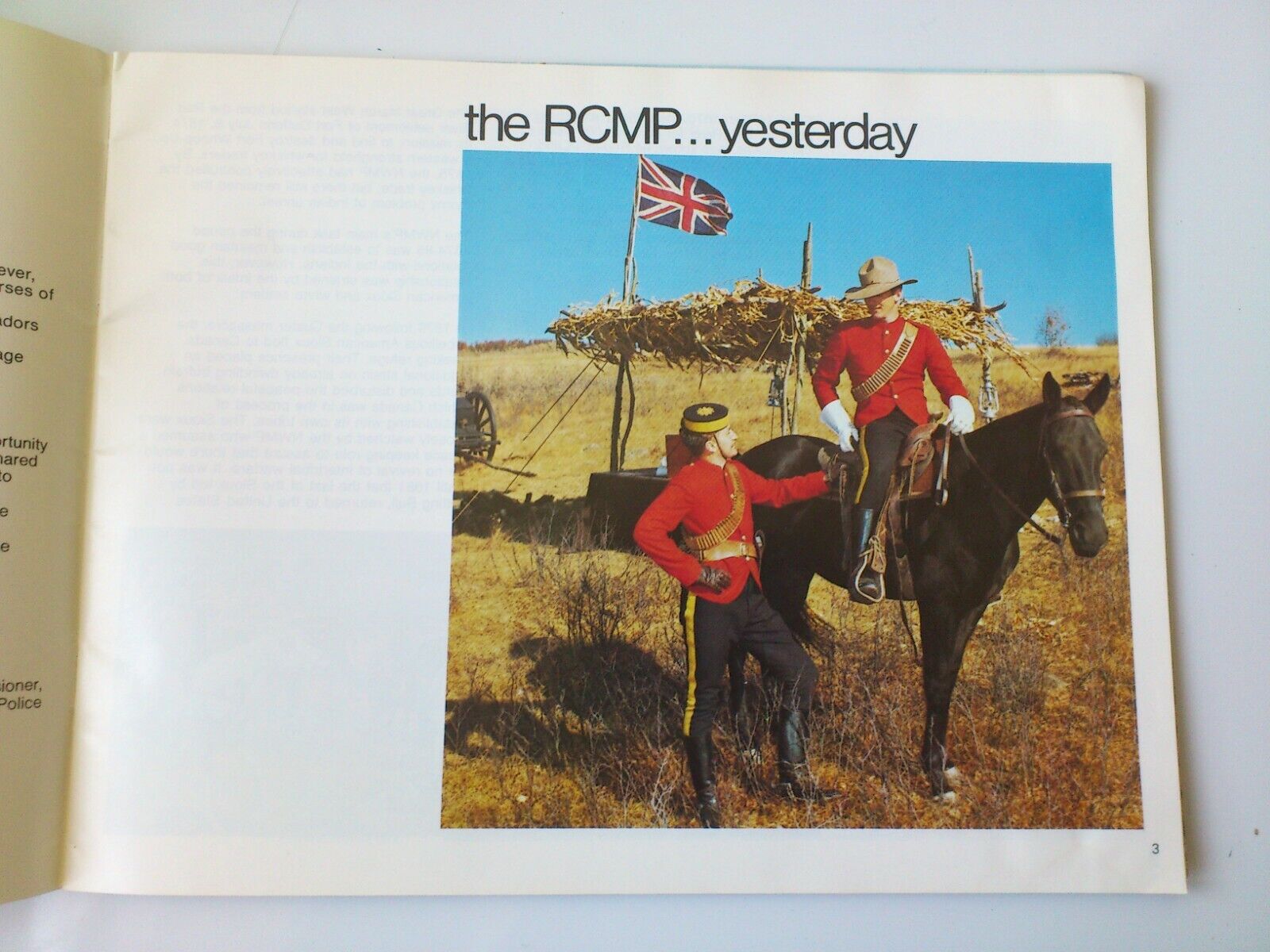 Vintage Canadian souvenir booklet of The RCMPits horses and its riders