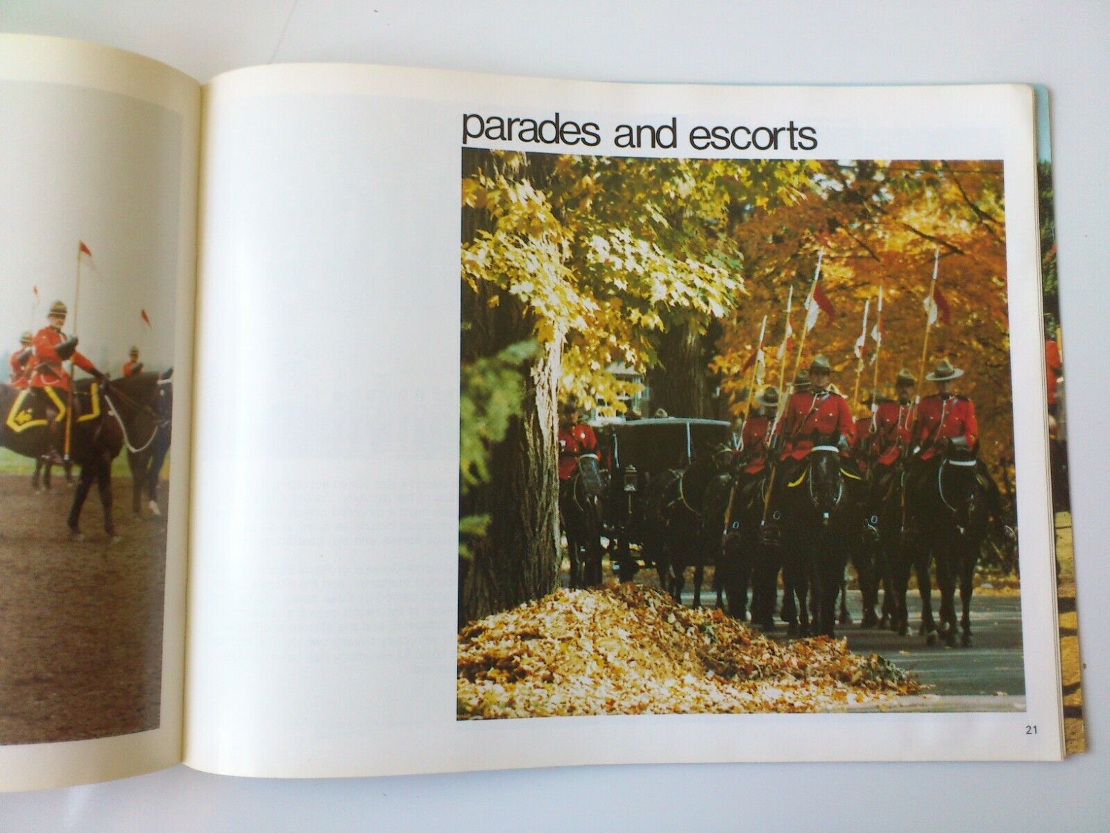 Vintage Canadian souvenir booklet of The RCMPits horses and its riders