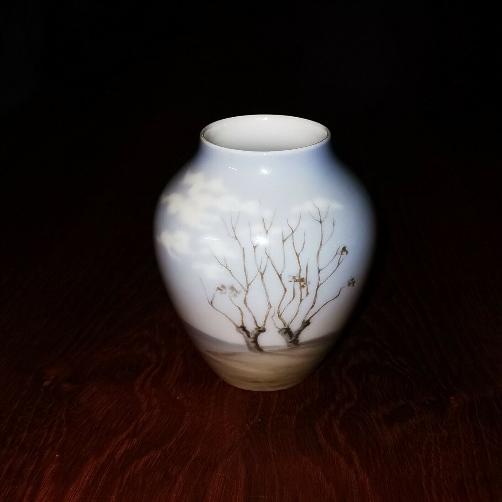 Vintage cabinet porcelain vase from BG Bing  Grøndahl by Jo Hahn Locher