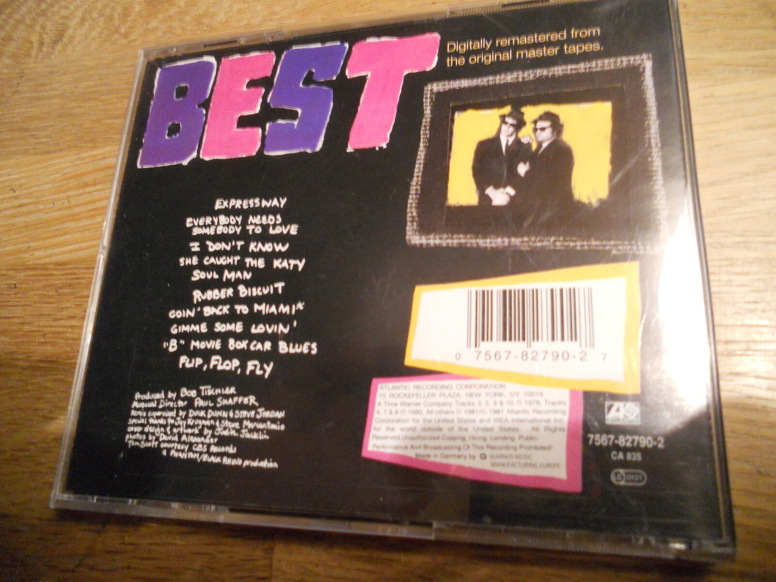 BEST OF THE BLUES BROTHERS 1980 CD ALBUM 10 TRACKS ATLANTIC RECORDS USED GERMANY