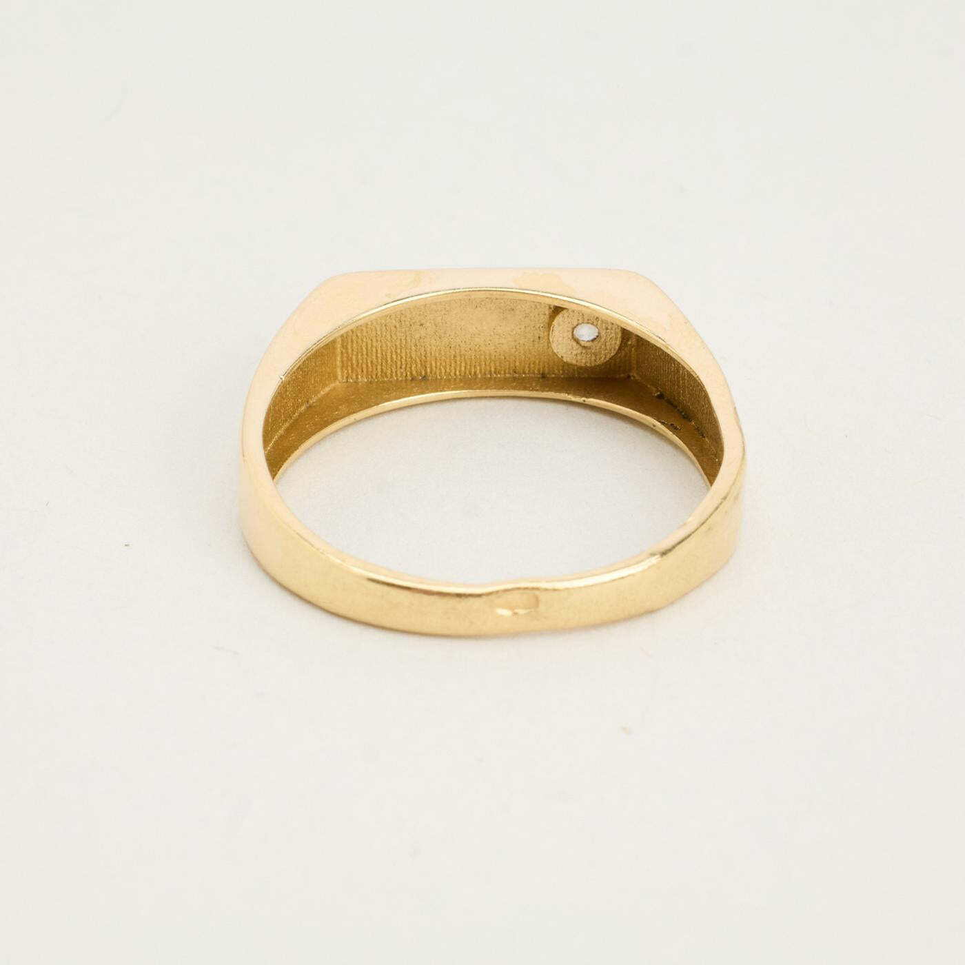 Ring with and zircon in 14K Gold size 6½ | Vintage Solid Gold