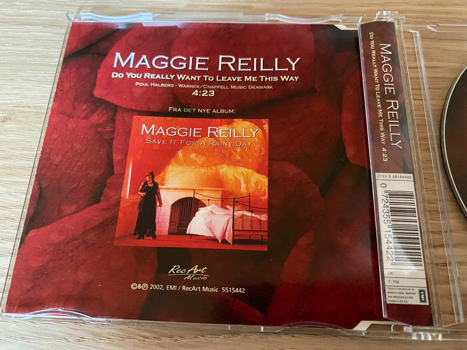 MAGGIE REILLY "DO YOU REALLY WANT TO LEAVE ME THIS WAY" 2002 CD SINGLE DANISH CD