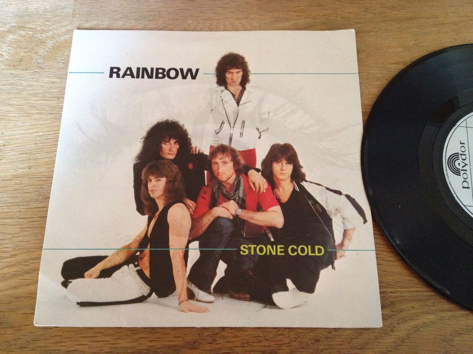 RAINBOW "STONE COLD / ROCK FEVER" 1982 UK SINGLE POLYDOR RECORD POSP 421 ENGLAND