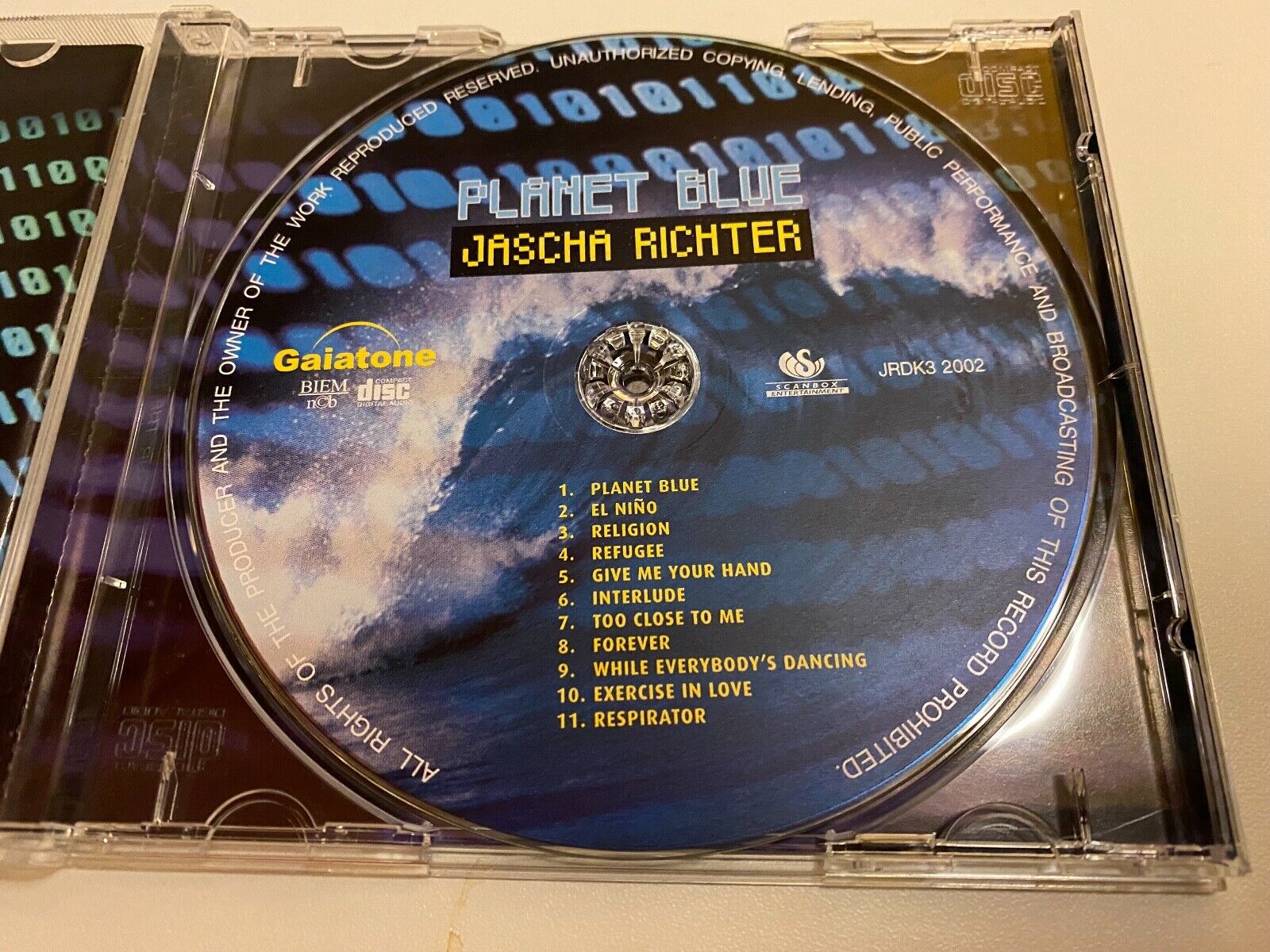 JASCHA RICHTER "BLUE PLANET" 2002 CD 11 TRACK GAIATONE MICHAEL LEARNS TO ROCK CD