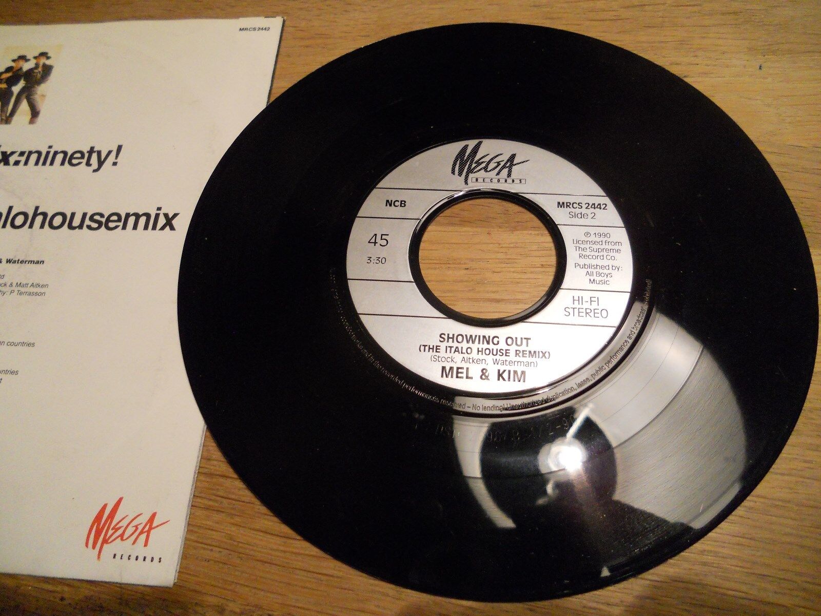 MEL  KIM MEGAMIX:NINETY/SHOWING OUT:ITALOHOUSEMIX 1990 MEGA RECORDS NCB DANISH