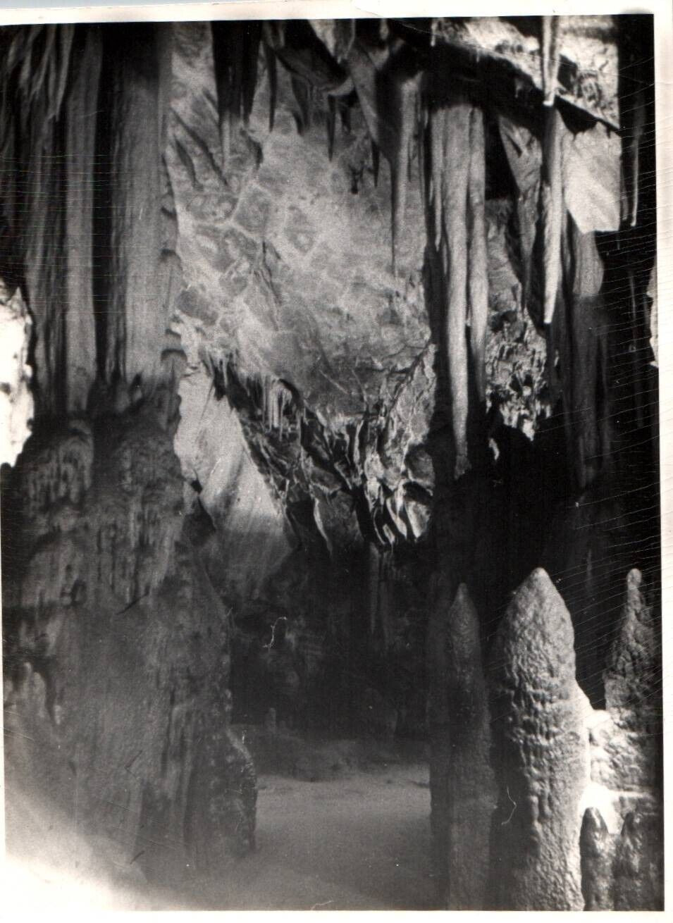 Stalactite Cavern Holiday 1900 - 1950s Rare Vintage Photo Small Size 11x8cm