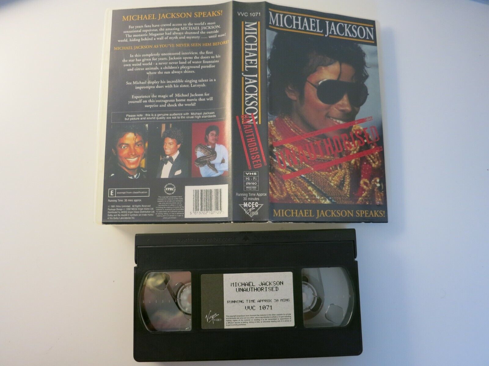 VHS Videotape MICHAEL JACKSON SPEAKS! Used V1