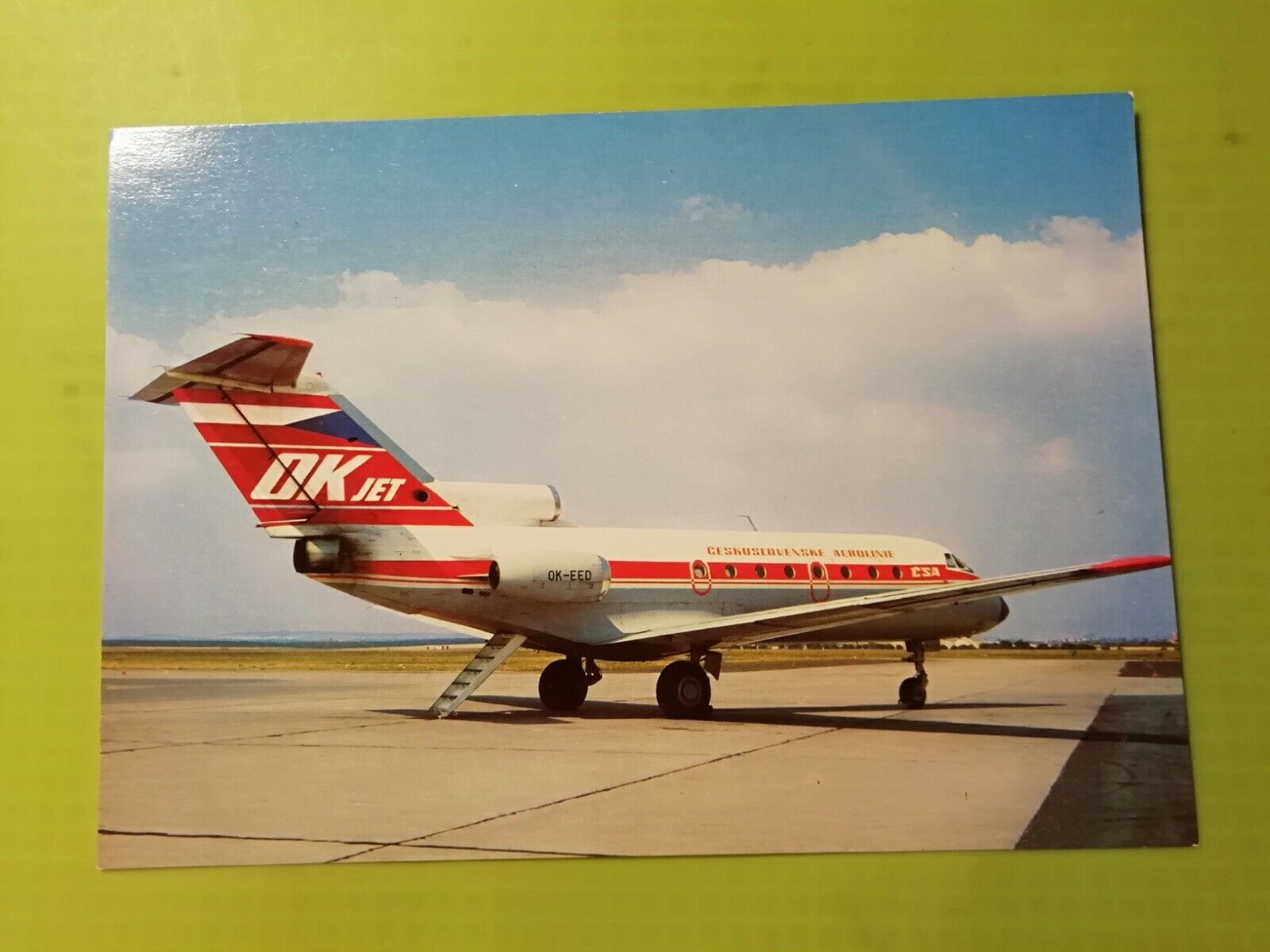 Aviation postcardCzechoslovakia Airlines CSAOK -EED Unposted