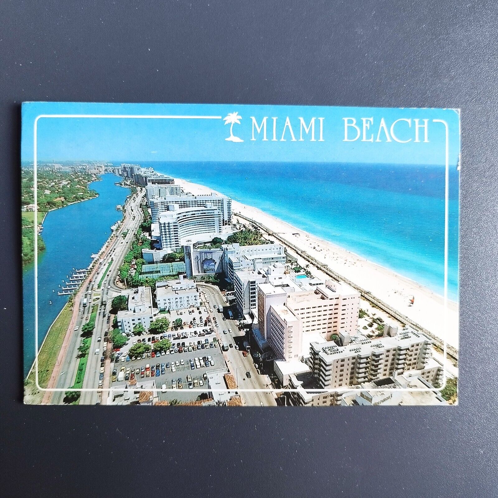 Postcard Florida Miami Beach Aerial view - 1988