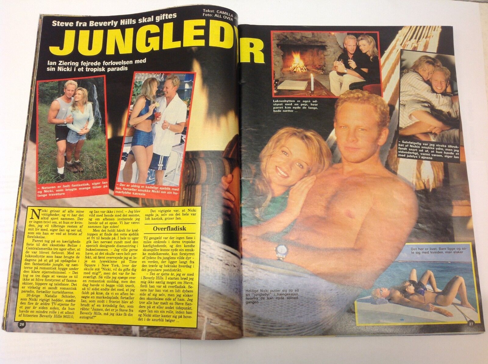 Pamela Andersson Baywatch Ian Zering Vintage Danish Magazine 1997 "Se og Hoer"