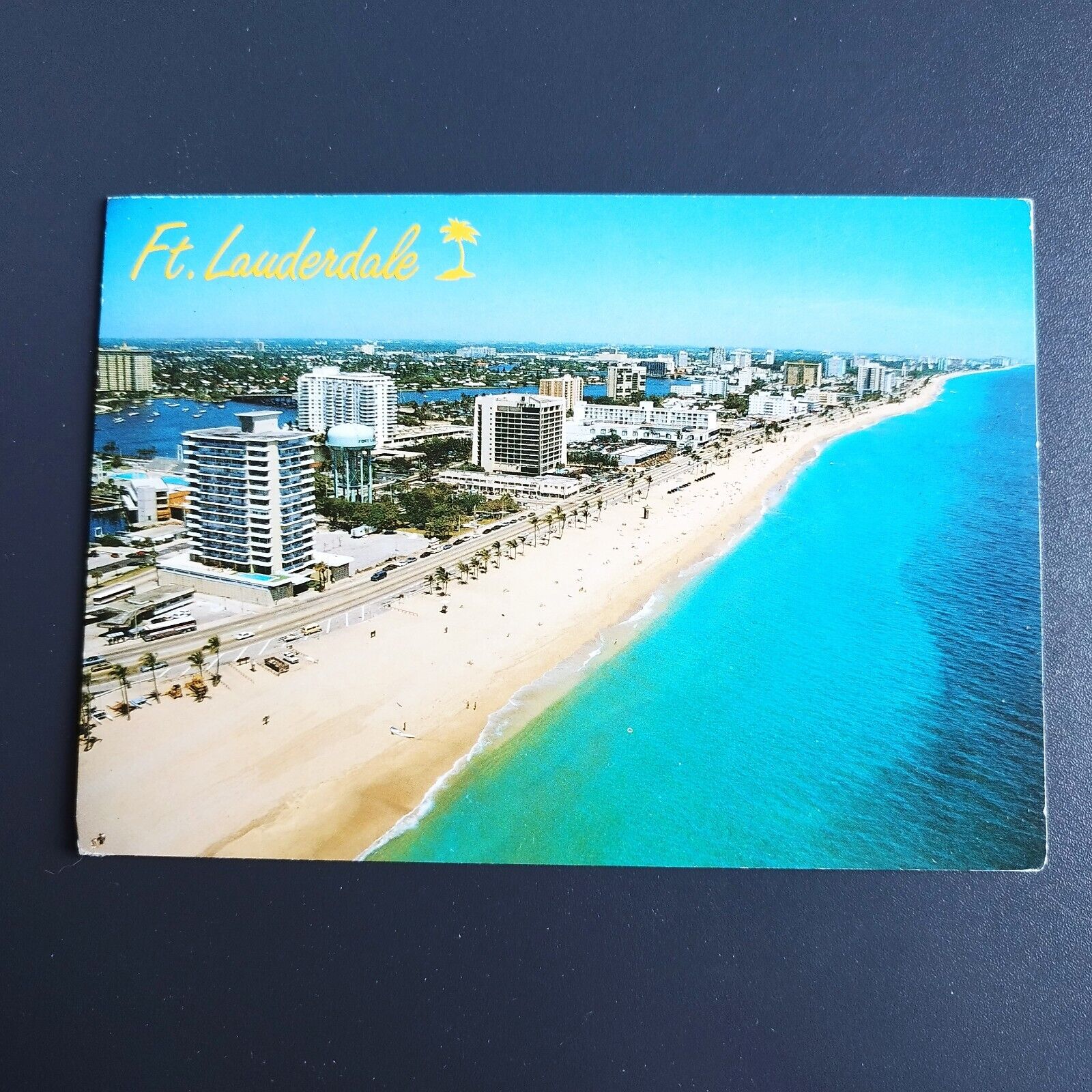 Postcard Florida FtLauerdale Aerial view Large size 12 x 17 cm