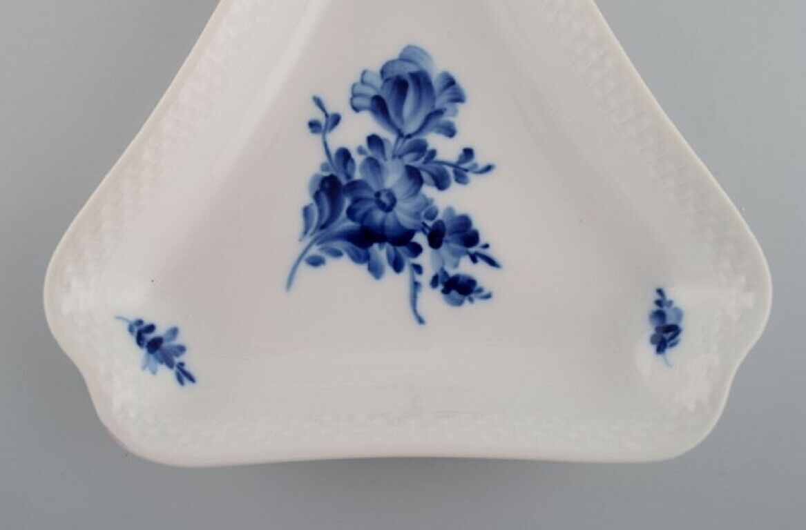 Royal Copenhagen Blue Flower Braided triangular dish Model number 10/8278