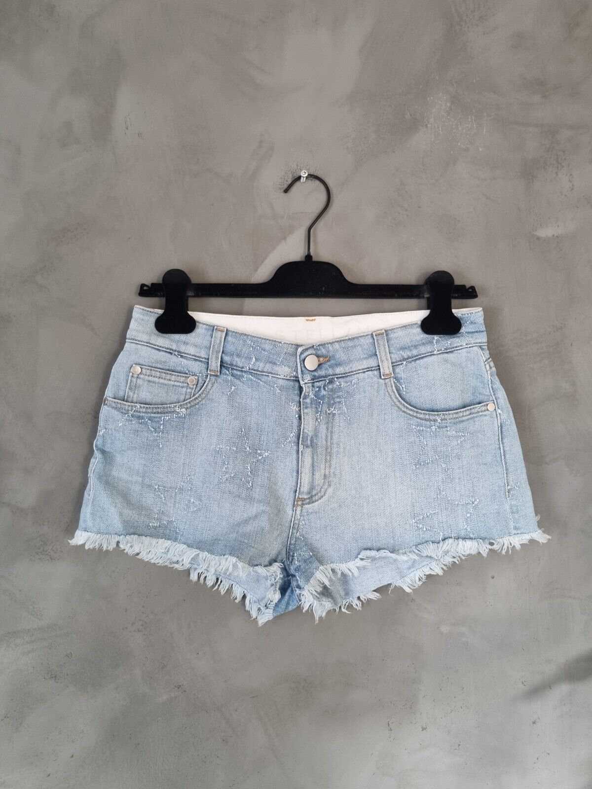 **Stella McCartney** Blue Denim Mini Shorts Size 27