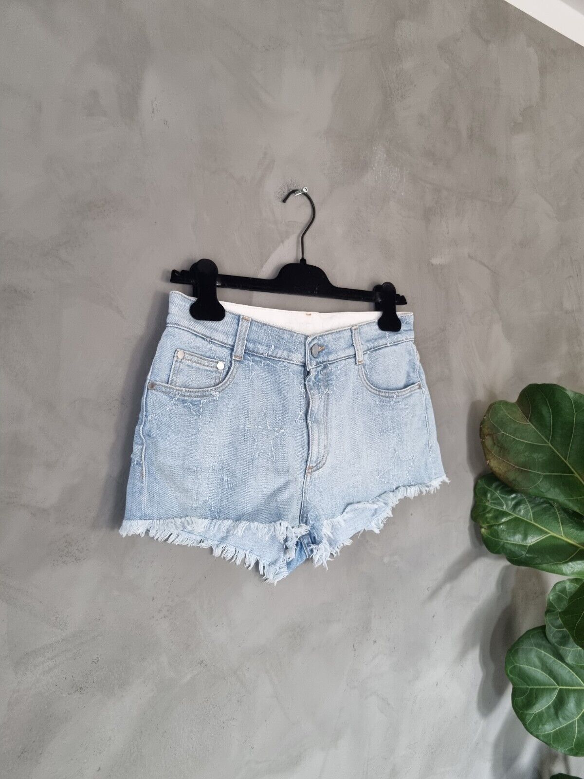 **Stella McCartney** Blue Denim Mini Shorts Size 27