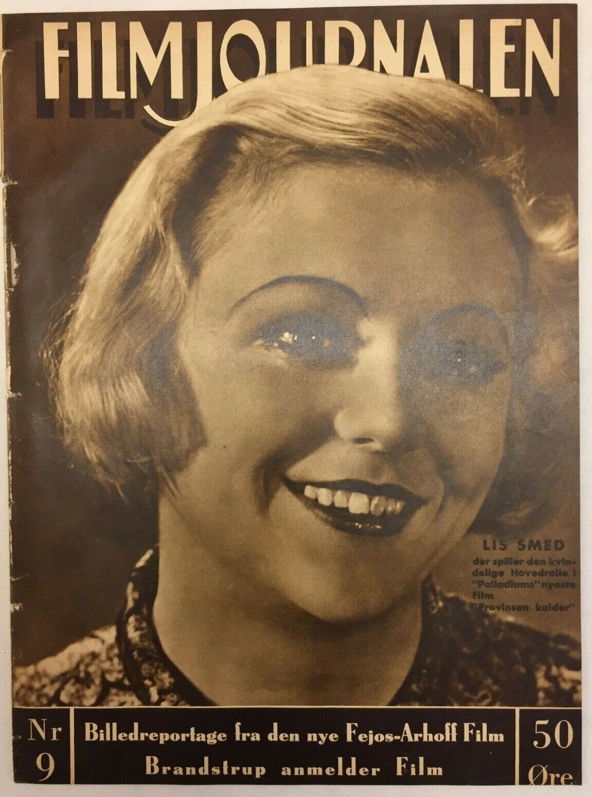 Lis Smed Actress Complete Antique Vintage Danish Magazine 1935 Filmjournalen