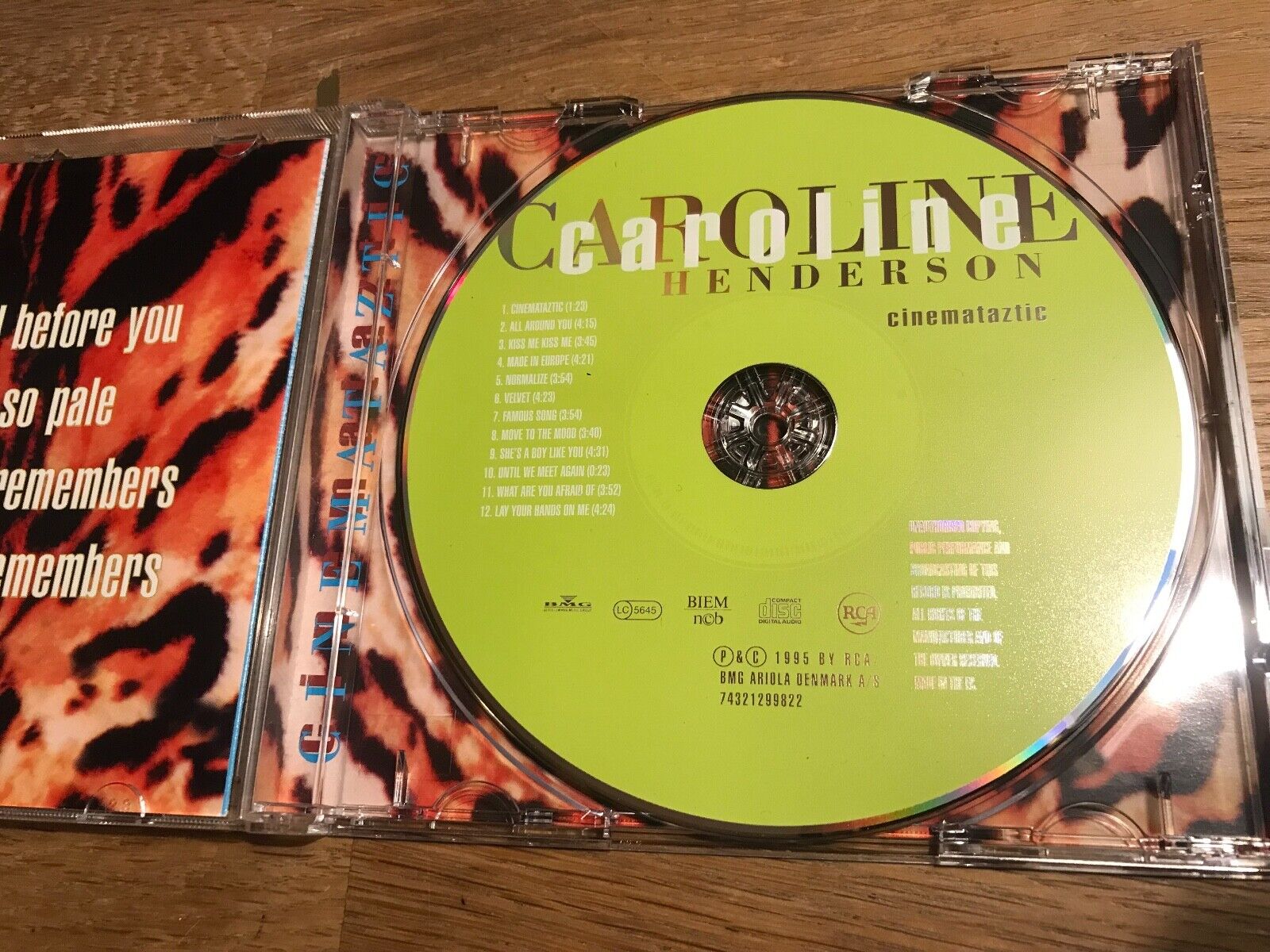 CAROLINE HENDERSSON "CINEMATAZTIC" 1995 RCA BMG ARIOLA DENMARK A/S MINT CD ALBUM