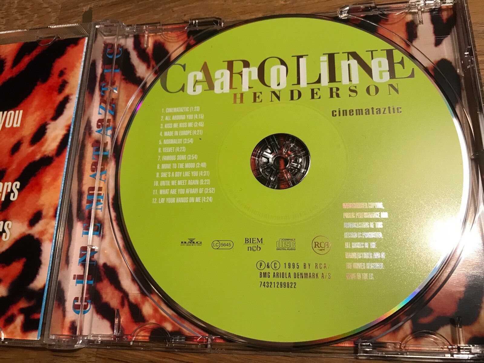 CAROLINE HENDERSSON "CINEMATAZTIC" 1995 RCA BMG ARIOLA DENMARK A/S MINT CD ALBUM