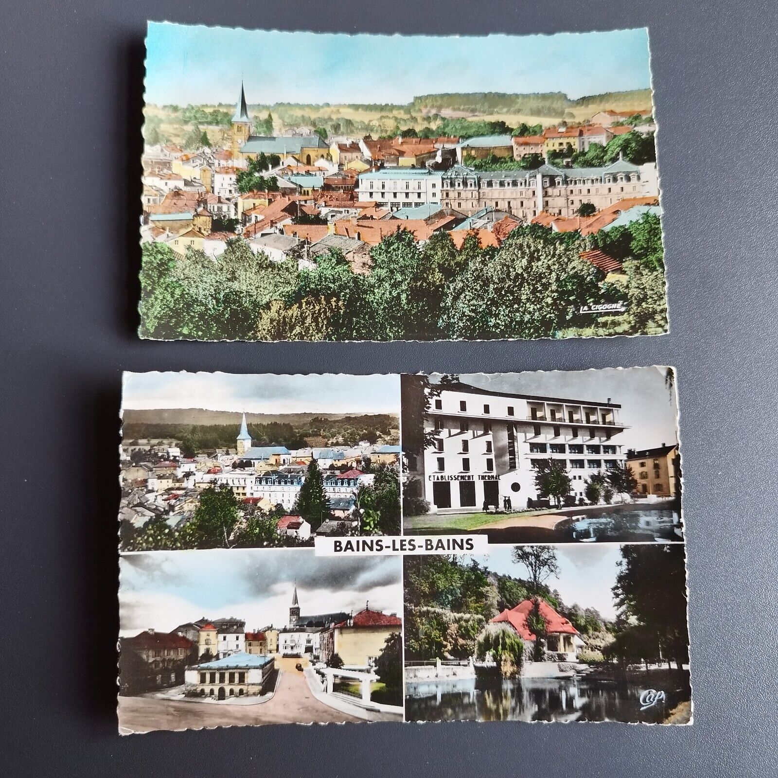 FRANCE 2 vintage postcards Bains-les-Bains