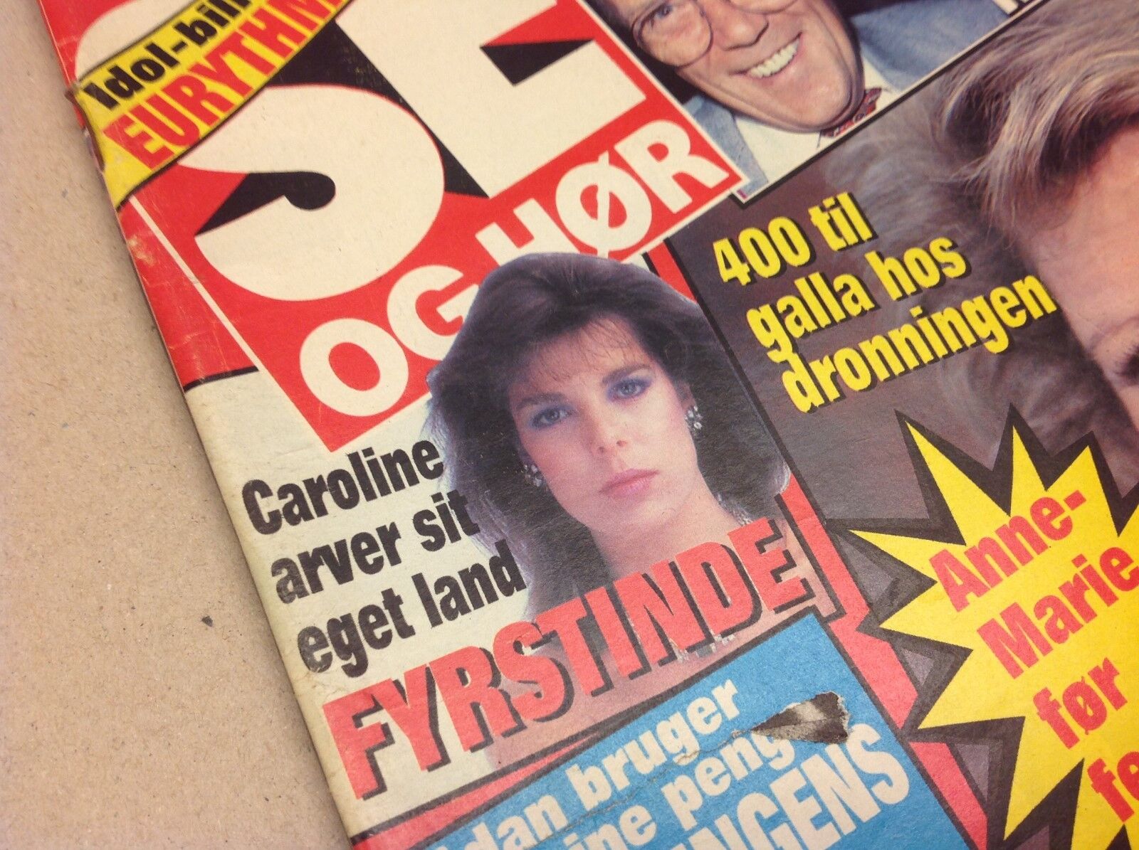 Princess Caroline Monaco +Eurythmics Poster Danish Magazine 1989 "Se og Hoer"