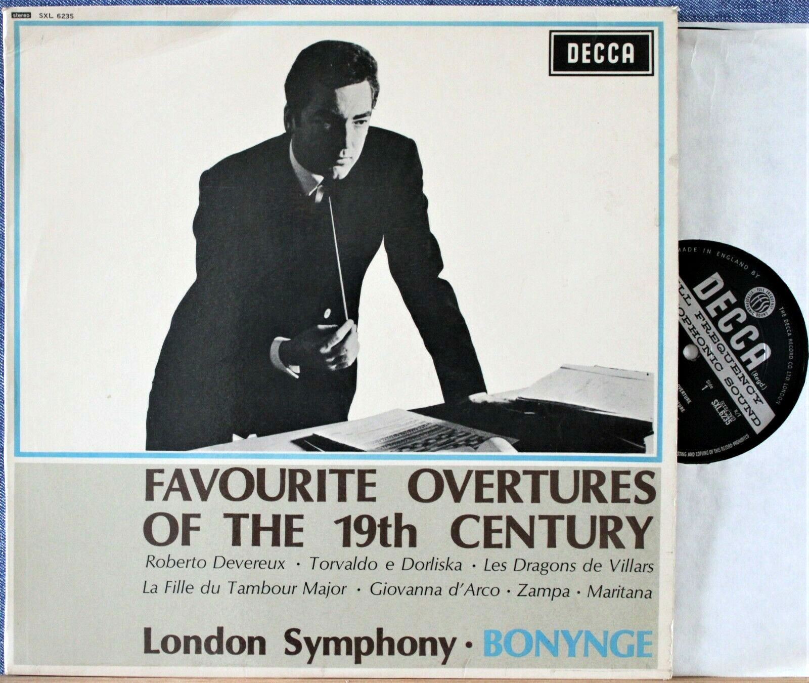 Bonynge Favourite Overtures of the 19th Century Decca SXL 6235 wb NM(-)