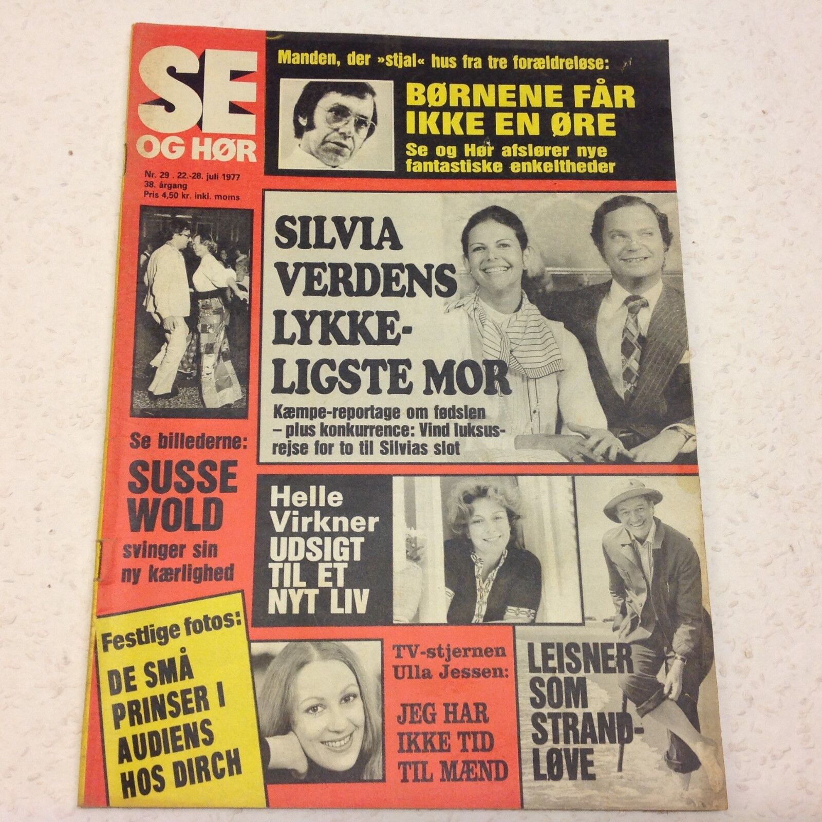 Queen Silvia Sweden Princess Victoria Birth Danish Magazine 1977 "Se og Hoer"